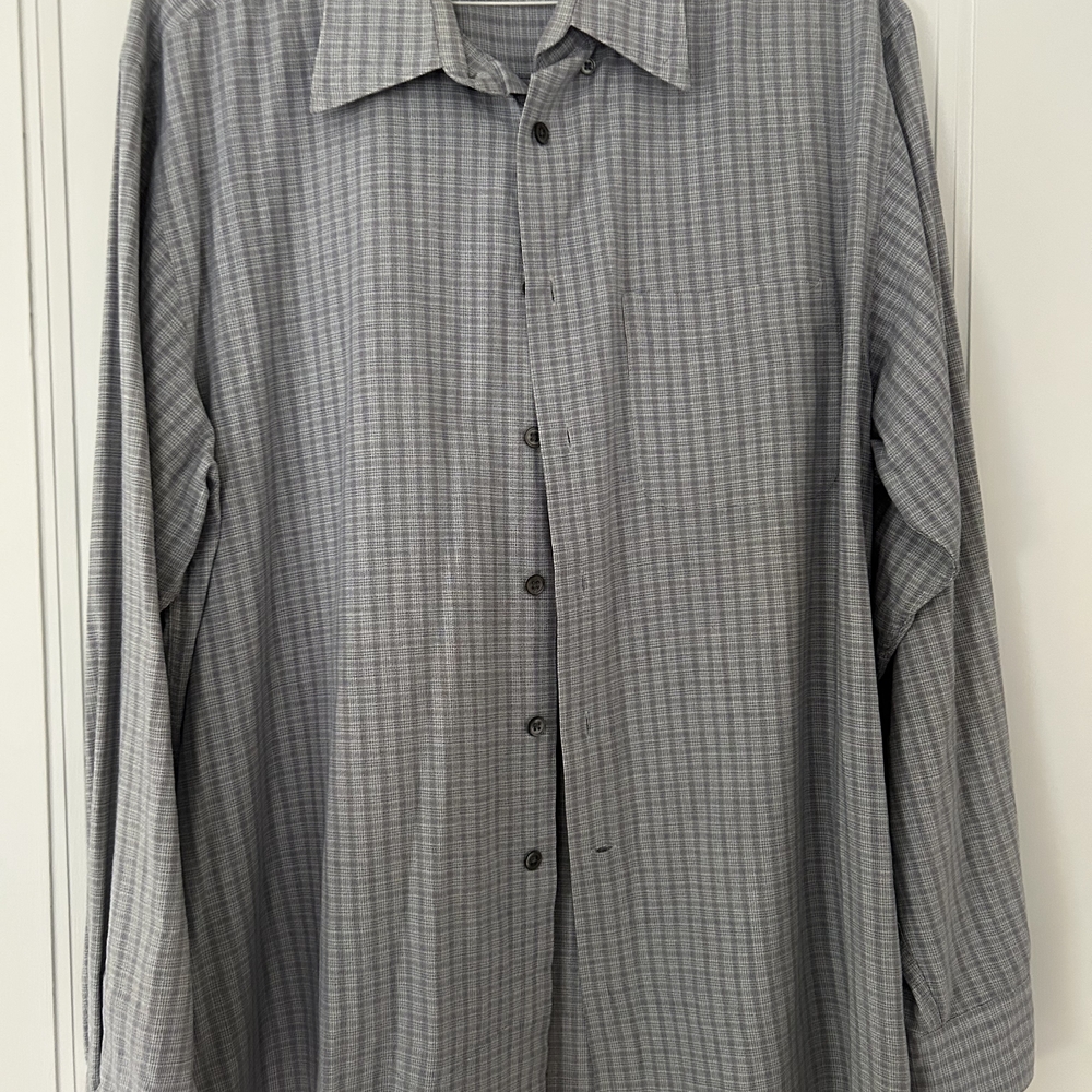 Kong Gray Casual Button Down Shirt with Classic Collar
